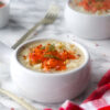 Velouté crémeux de pommes de terre au saumon fumé