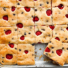 Carrés gourmands framboises et chocolat